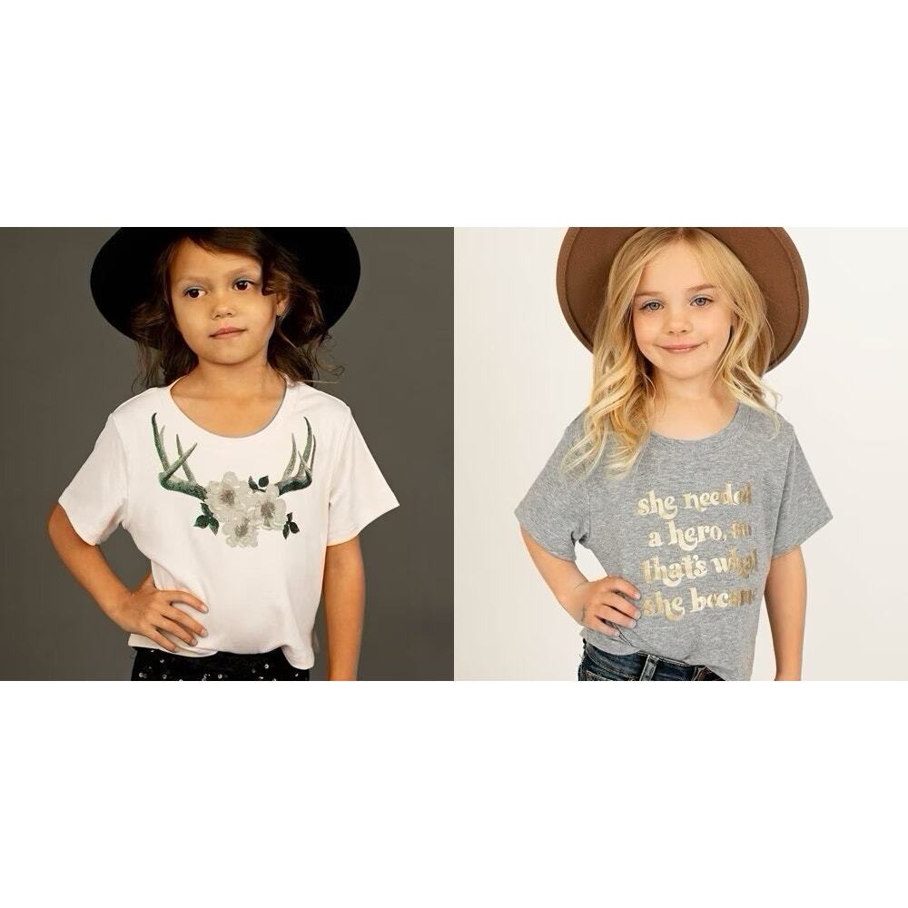 Joyfolie Mia Joy Hero Tee & Antler Tee Girl’s Size 3